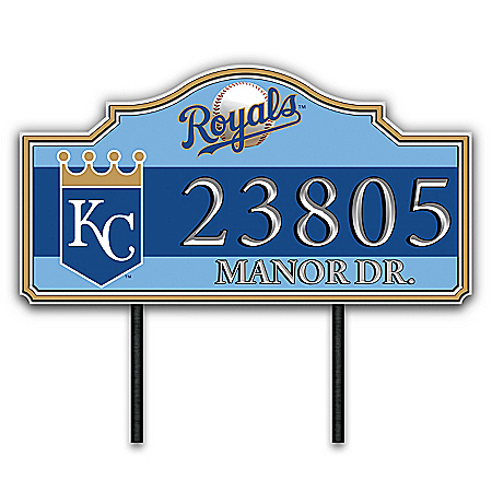 Kansas City Royals Personalized Outdoor Address Sign