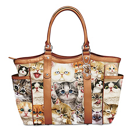 Kayomi Harai Cats With Purr-sonality Shoulder Tote Bag