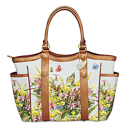 Marjolein Bastin Art Shoulder Tote With Butterfly Charm