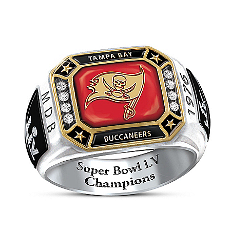 Tampa Bay Buccaneers Super Bowl LV Men’s Personalized Commemorative NFL Fan Ring – Personalized Jewelry