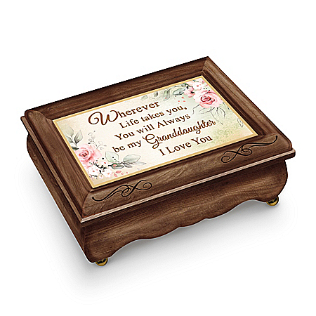 Granddaughter, You Are Loved Heirloom Wooden Music Box