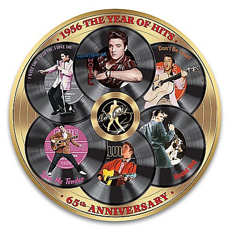 Elvis 1956 The Year Of Hits Porcelain Collector Plate