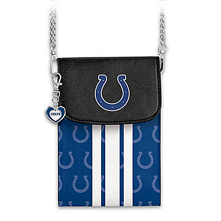 Colts Crossbody Cell Phone Bag With Logo Charm