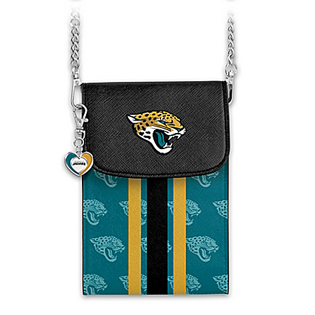 Jaguars Crossbody Cell Phone Bag With Logo Charm
