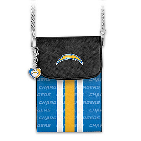 Chargers Crossbody Cell Phone Bag With Logo Charm