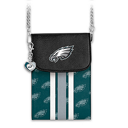 Eagles Crossbody Cell Phone Bag With Logo Charm