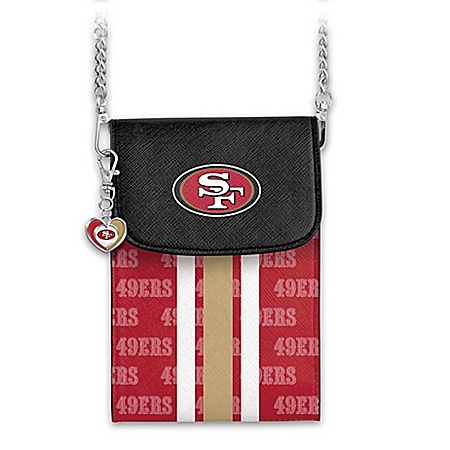 49ers Crossbody Cell Phone Bag With Logo Charm