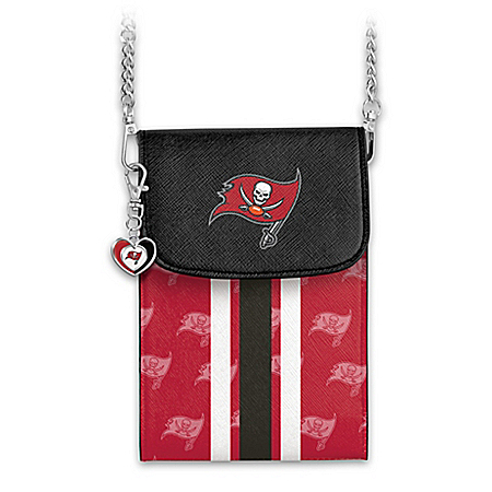 Buccaneers Crossbody Cell Phone Bag With Logo Charm