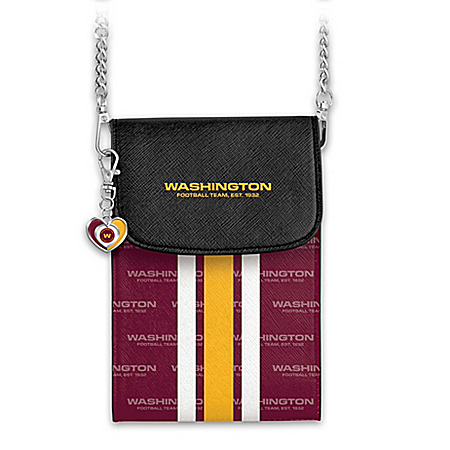 Washington Football Crossbody Cell Phone Bag With Logo Charm