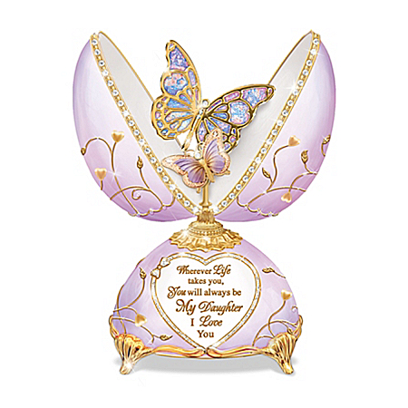 Peter Carl Faberge-Style Porcelain Musical Egg For Daughter