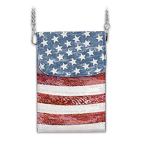 Stars & Stripes Forever Patriotic Crossbody Cell Phone Bag