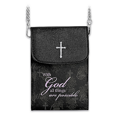 With God All Things Are Possible Crossbody Cell Phone Bag