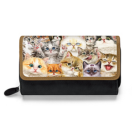 Kayomi Harai Cats With Purr-sonality Trifold Wallet
