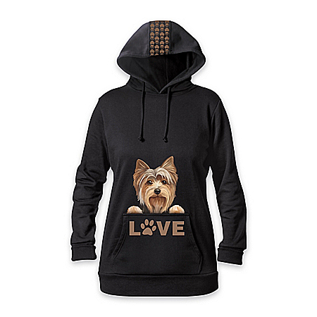 Peek-A-Boo Pup Women’s Pullover Hoodie: Choose Your Breed