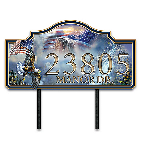 Ted Blaylock Spirit Of America Personalized Address Sign