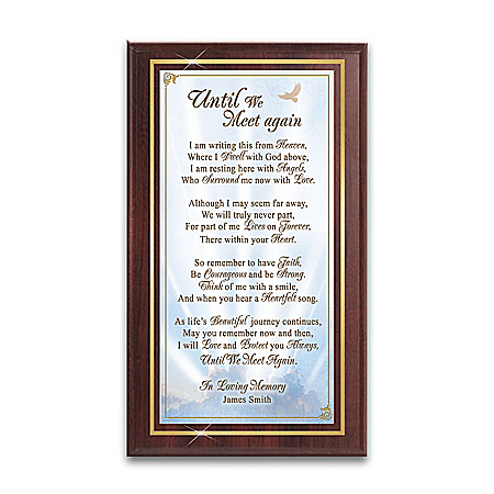 Until We Meet Again Personalized Poem Plaque With Name