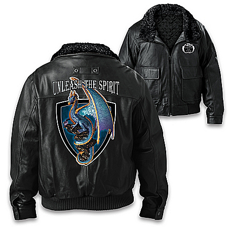 Unleash the Spirit Men’s Leather Bomber Jacket