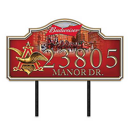 Budweiser Personalized Outdoor Address Sign