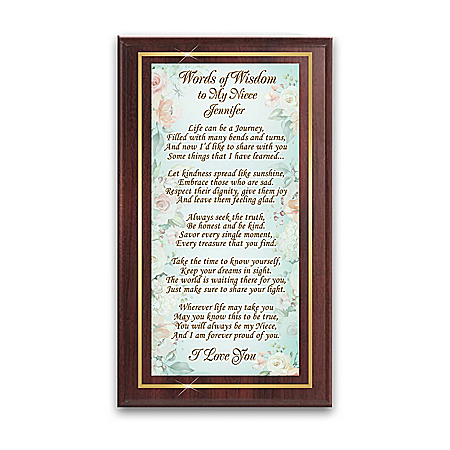 Words Of Wisdom Personalized Wooden Wall Decor For Nieces