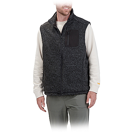 Men’s Fleece-Lined Sweater Vest With 4 Heat Settings