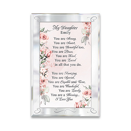 Daughter, You Are Loved Wall Plaque Personalized With Name