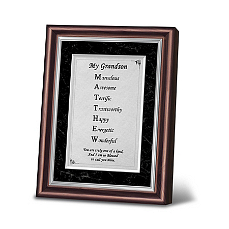Grandson Framed Poem With Name And Personality Traits