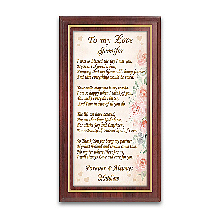 Poetic Wall Plaque Personalized With Your & Your Love’s Name