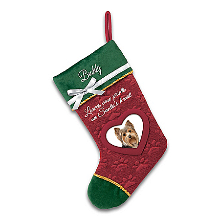 Holiday Stocking Personalized With Your Dog’s Name & Photo