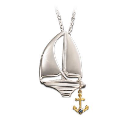 Serenity Sterling Silver Sailboat Pendant