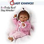 Tiny Miracles Kendall Vinyl Lifelike African American Collectible Baby Doll