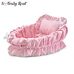 So Truly Real Baby Doll Accessories: Wicker Bassinet With Pink Liner/Pillow