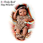 Baby Bright Cloud: Native American Style Vinyl Baby Doll