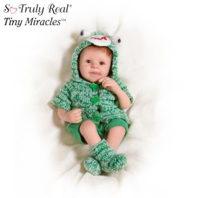Tiny Miracles Freddie Froggy Baby Boy Doll - So Truly Real