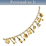 Kiss The Cook Personalized Charm Bracelet