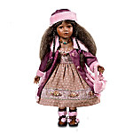 Aisha: 22 Inch Porcelain Doll In Vintage-Style Clothing