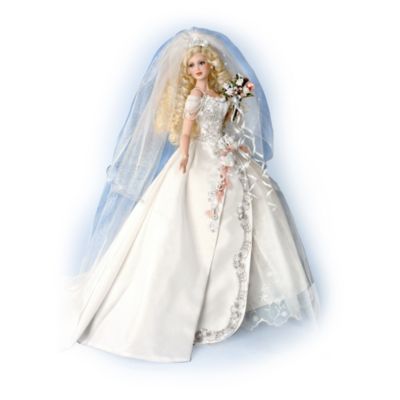 Porcelain Bride Doll - Silver Prelude