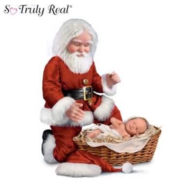 The Wonder Of Christmas Santa And Baby Jesus Doll Set