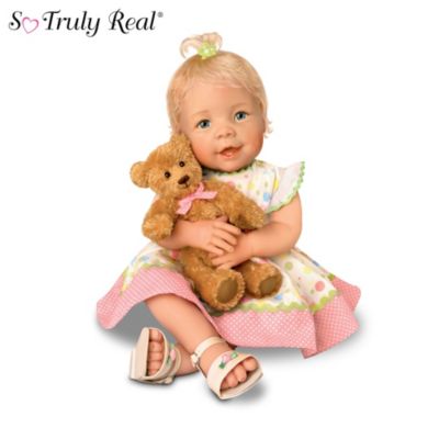 So Truly Real Lifelike Baby Doll With A Recordable Bear: Beary Sweet Messages