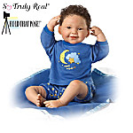 Lifelike Poseable Baby Boy Doll: Night Night Kisses