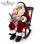 Thomas Kinkade The Night Before Christmas Story-Telling Santa Doll Set With Rocking Chair