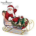 Illuminated Sleigh: Thomas Kinkade Jolly Illuminated Sleigh Santa Doll