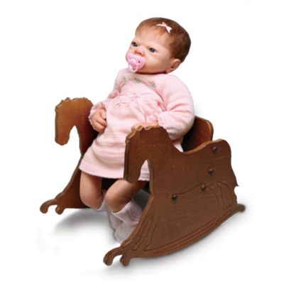 Wooden Rocking Chair Doll Accessory