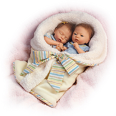 Donna Lee Taylor And Tyler Twin Newborn Lifelike Baby Doll Set