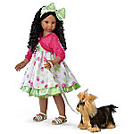Buy Kayla's Sunday Stroll Poseable Lifelike Child Girl Doll With Yorkie Plush
