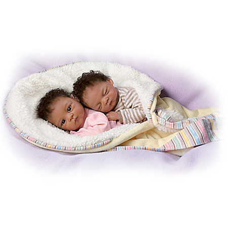 Waltraud Hanl Jada And Jayden Lifelike Twin Baby Doll Set