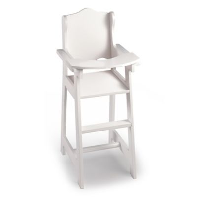 White Doll High Chair: Baby Doll Furniture Accessory