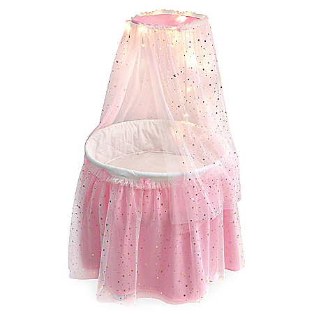 Sweet Dreams Bassinet With Canopy Featuring LED Lights