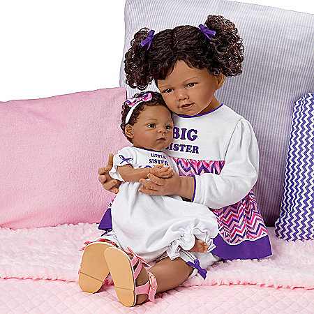 A Sister’s Love Lifelike Child And Baby Doll Set