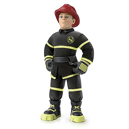 Everyday Heroes Fireman Finn Poseable Plush Action Figure