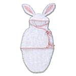 Buy White Bunny Fleece Bunting Baby Doll Accessory With Hoodie